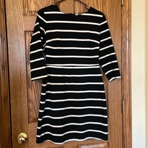 Old Navy Navy Striped Ponte Knit Dress